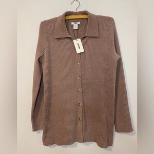 Jason Wu Ribbed Button-Up Cardigan, small size